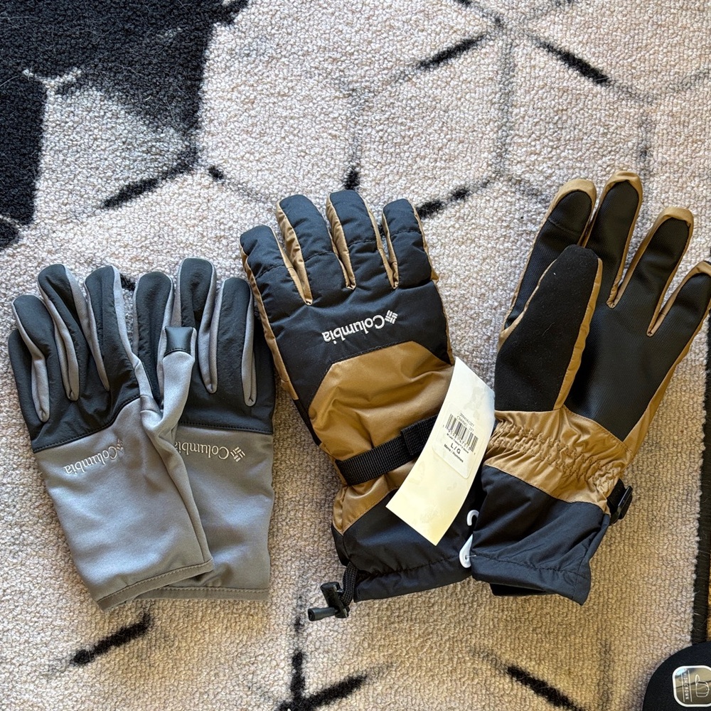 Columbia Black and Brown Glove Duo